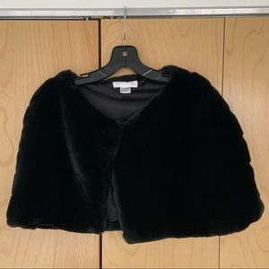White House Black Market Faux Fur Capelet